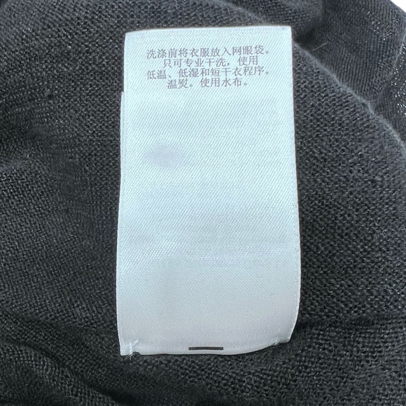 DKNY BLACK LINEN KNIT OPEN FRONT SWEATER VEST MULTIWAY INFINITY WRAP - Picture 15 of 15